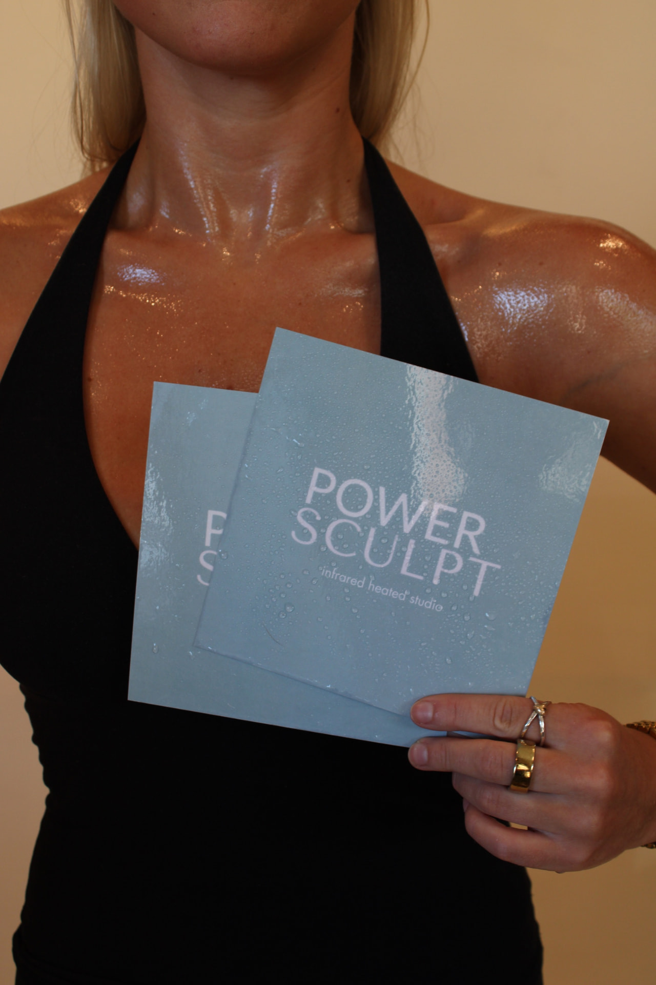 Power Sculpt infrared heated studio cards after class